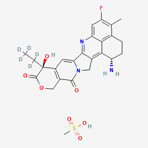 molecular formula C25H26FN3O7S B8144486 Exatecan-d5 (mesylate) 