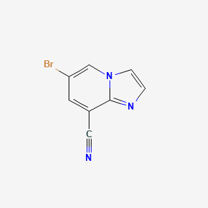 molecular formula C8H4BrN3 B8144509 6-Bromoimidazo[1,2-a]pyridine-8-carbonitrile 