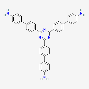 molecular formula C39H30N6 B8144670 4',4''',4'''''-(1,3,5-Triazine-2,4,6-triyl)tris(([1,1'-biphenyl]-4-amine)) 