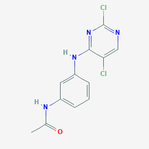 molecular formula C12H10Cl2N4O B8144688 N-(3-((2,5-二氯嘧啶-4-基)氨基)苯基)乙酰胺 
