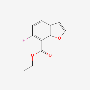 molecular formula C11H9FO3 B8144696 6-氟苯并呋喃-7-甲酸乙酯 