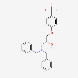 molecular formula C24H24F3NO2 B8144711 1-(二苄基氨基)-3-(4-(三氟甲基)苯氧基)丙烷-2-醇 