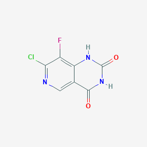 molecular formula C7H3ClFN3O2 B8144760 7-Chloro-8-fluoropyrido[4,3-d]pyrimidine-2,4(1H,3H)-dione 
