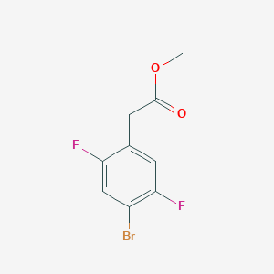 molecular formula C9H7BrF2O2 B8144793 Methyl 2-(4-bromo-2,5-difluorophenyl)acetate 