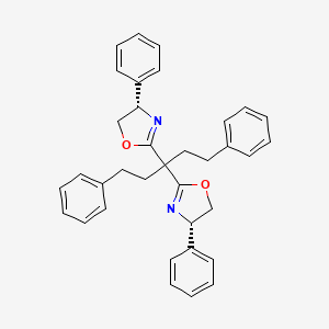 molecular formula C35H34N2O2 B8144853 (4S,4'S)-2,2'-(1,5-Diphenylpentane-3,3-diyl)bis(4-phenyl-4,5-dihydrooxazole) 