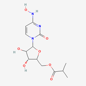 molecular formula C13H19N3O7 B8144901 [(3R)-3,4-dihydroxy-5-[4-(hydroxyamino)-2-oxopyrimidin-1-yl]oxolan-2-yl]methyl 2-methylpropanoate 