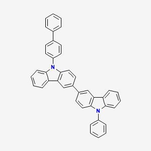 molecular formula C42H28N2 B8144943 9-[1,1'-Biphenyl]-4-yl-9'-phenyl-3,3'-bicarbazole 