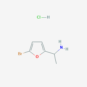 molecular formula C6H9BrClNO B8144968 1-(5-Bromofuran-2-yl)ethanamine hydrochloride 