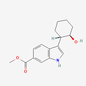 molecular formula C16H19NO3 B8145023 Methyl 3-(trans-2-hydroxycyclohexyl)-1H-indole-6-carboxylate 