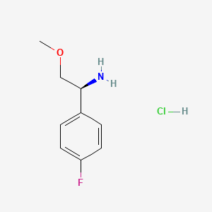 molecular formula C9H13ClFNO B8145026 (S)-1-(4-fluorophenyl)-2-methoxyethan-1-amine hydrochloride 