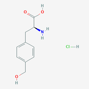 molecular formula C10H14ClNO3 B8145139 (S)-2-Amino-3-(4-(hydroxymethyl)phenyl)propanoic acid hydrochloride 