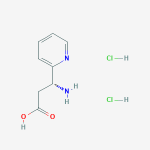 molecular formula C8H12Cl2N2O2 B8145154 (R)-3-Amino-3-(pyridin-2-yl)propanoic acid dihydrochloride 