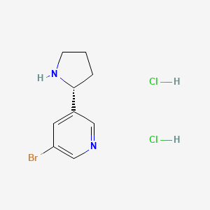 molecular formula C9H13BrCl2N2 B8145172 (R)-3-Bromo-5-(pyrrolidin-2-yl)pyridine dihydrochloride 