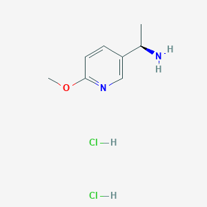 molecular formula C8H14Cl2N2O B8145180 (R)-1-(6-Methoxypyridin-3-yl)ethan-1-amine dihydrochloride 