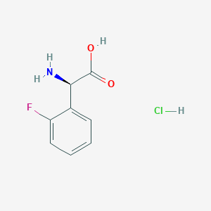molecular formula C8H9ClFNO2 B8145218 (R)-2-Amino-2-(2-fluorophenyl)acetic acid hydrochloride 