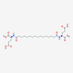 molecular formula C26H44N2O10 B8145243 (2S,2'S)-2,2'-(Hexadecanedioylbis(azanediyl))dipentanedioic acid 