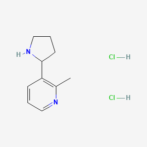 molecular formula C10H16Cl2N2 B8145253 2-Methyl-3-(pyrrolidin-2-yl)pyridine dihydrochloride 