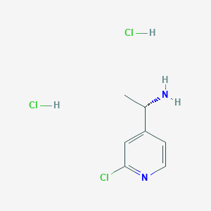 molecular formula C7H11Cl3N2 B8145263 (S)-1-(2-Chloropyridin-4-yl)ethanamine dihydrochloride 