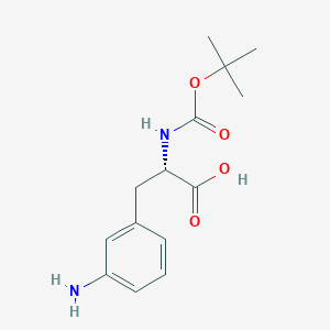 molecular formula C14H20N2O4 B8145269 (S)-3-(3-Aminophenyl)-2-((tert-butoxycarbonyl)amino)propanoic acid 