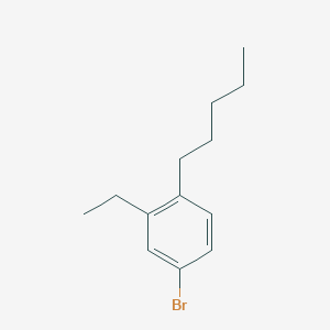 molecular formula C13H19Br B8145289 4-Bromo-2-ethyl-1-pentylbenzene 