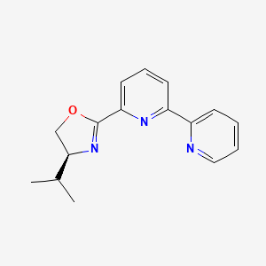 molecular formula C16H17N3O B8145294 (S)-2-([2,2'-Bipyridin]-6-yl)-4-isopropyl-4,5-dihydrooxazole 