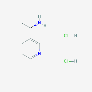 molecular formula C8H14Cl2N2 B8145375 (S)-1-(6-Methylpyridin-3-yl)ethan-1-amine dihydrochloride 