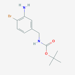 molecular formula C12H17BrN2O2 B8145382 tert-Butyl 3-amino-4-bromobenzylcarbamate 