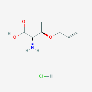 molecular formula C7H14ClNO3 B8145414 (2S,3R)-3-(Allyloxy)-2-aminobutanoic acid hydrochloride 