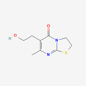 molecular formula C9H12N2O2S B8145426 6-(2-Hydroxyethyl)-7-methyl-2H-thiazolo[3,2-a]pyrimidin-5(3H)-one 