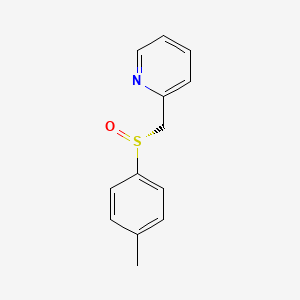 molecular formula C13H13NOS B8145436 2-[[(R)-(4-methylphenyl)sulfinyl]methyl]pyridine 