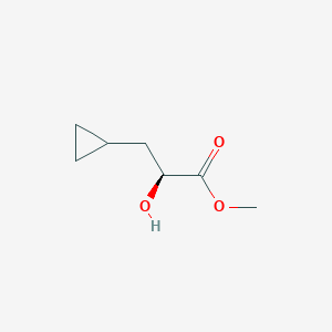 molecular formula C7H12O3 B8145440 (S)-Methyl 3-cyclopropyl-2-hydroxypropanoate 