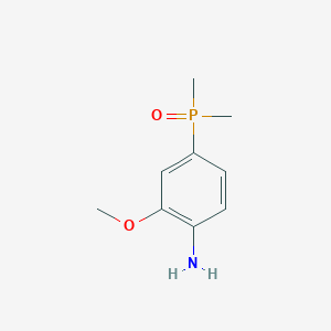 molecular formula C9H14NO2P B8145472 4-(Dimethylphosphoryl)-2-methoxyaniline 