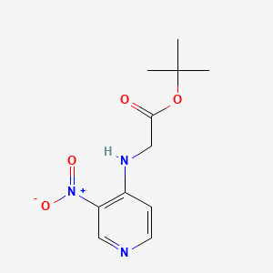 molecular formula C11H15N3O4 B8145479 Tert-butyl 2-((3-nitropyridin-4-yl)amino)acetate 