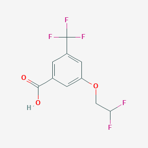 molecular formula C10H7F5O3 B8145491 3-(2,2-Difluoroethoxy)-5-(trifluoromethyl)benzoic acid 