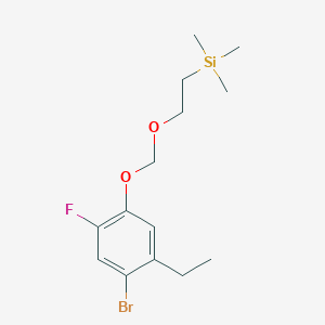 molecular formula C14H22BrFO2Si B8145503 （2-((4-溴-5-乙基-2-氟苯氧基)甲氧基)乙基)三甲基硅烷 