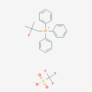 molecular formula C23H23F4O3PS B8145516 (2-Fluoro-2-methylpropyl)-triphenylphosphanium;trifluoromethanesulfonate 