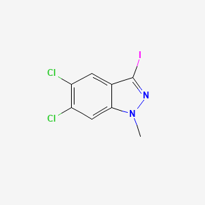 molecular formula C8H5Cl2IN2 B8145533 5,6-dichloro-3-iodo-1-methyl-1H-indazole 