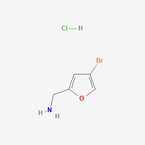 molecular formula C5H7BrClNO B8145546 (4-Bromofuran-2-yl)methanamine hydrochloride 