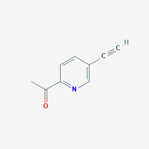 molecular formula C9H7NO B8145553 1-(5-Ethynylpyridin-2-yl)ethan-1-one 