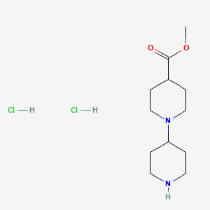 molecular formula C12H24Cl2N2O2 B8145562 Methyl [1,4'-bipiperidine]-4-carboxylate 2HCl 
