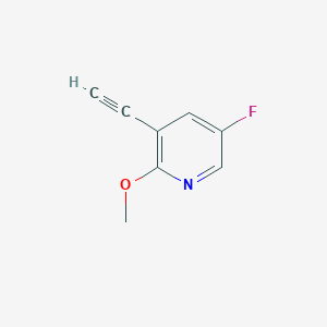 molecular formula C8H6FNO B8145577 3-Ethynyl-5-fluoro-2-methoxypyridine 