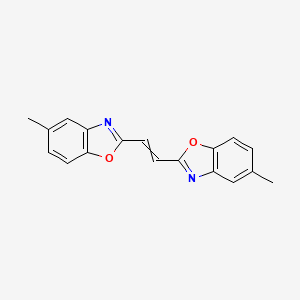 molecular formula C18H14N2O2 B8145589 5-Methyl-2-[2-(5-methyl-1,3-benzoxazol-2-yl)ethenyl]-1,3-benzoxazole 