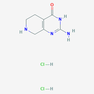 molecular formula C7H12Cl2N4O B8145615 2-amino-3H,4H,5H,6H,7H,8H-pyrido[3,4-d]pyrimidin-4-one dihydrochloride 