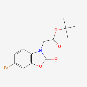molecular formula C13H14BrNO4 B8145653 Tert-butyl 2-(6-bromo-2-oxobenzo[D]oxazol-3(2H)-YL)acetate 