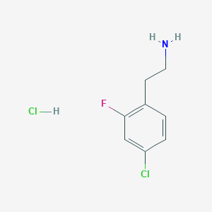 molecular formula C8H10Cl2FN B8145667 2-(4-Chloro-2-fluorophenyl)ethan-1-amine hydrochloride 