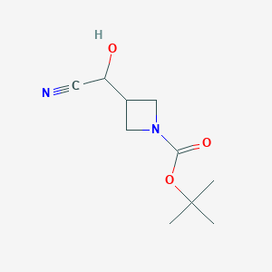 molecular formula C10H16N2O3 B8145714 Tert-butyl 3-[cyano(hydroxy)methyl]azetidine-1-carboxylate 