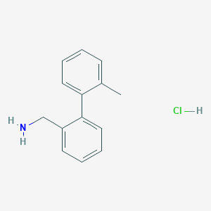 molecular formula C14H16ClN B8145723 2'-Methyl-biphenyl-2-methanamine HCl 