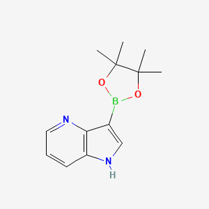 molecular formula C13H17BN2O2 B8145728 3-(4,4,5,5-Tetramethyl-1,3,2-dioxaborolan-2-yl)-1H-pyrrolo[3,2-b]pyridine 