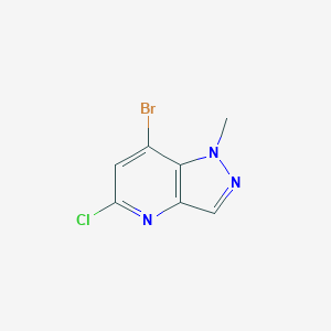 molecular formula C7H5BrClN3 B8145742 7-bromo-5-chloro-1-methyl-1H-Pyrazolo[4,3-b]pyridine 