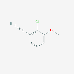 molecular formula C9H7ClO B8145749 2-Chloro-1-ethynyl-3-methoxybenzene 